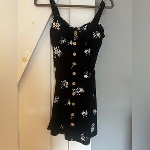 No Boundaries Black Floral Dress